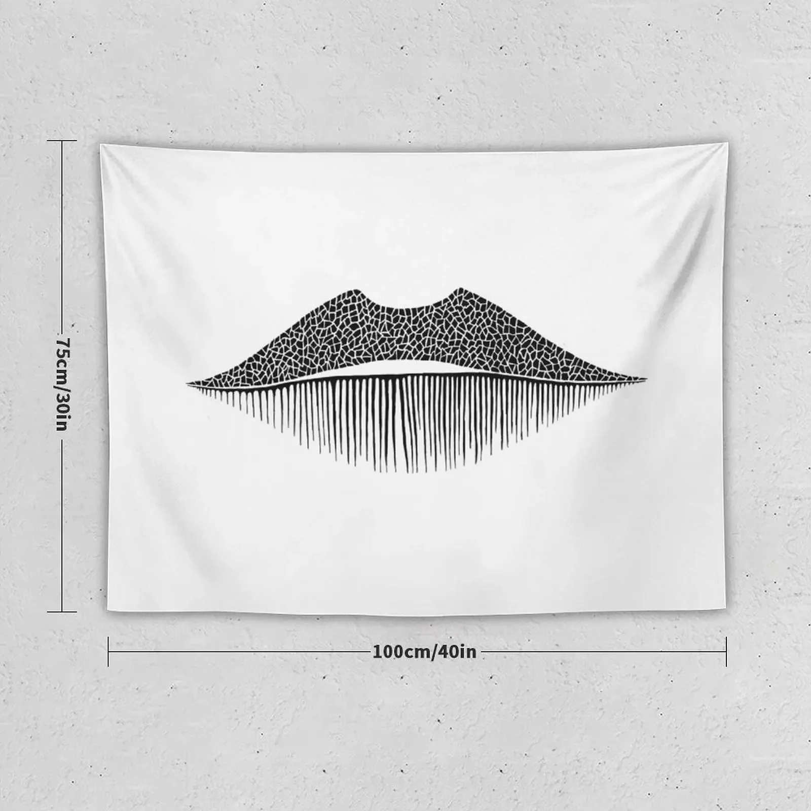 Lips, Black&White Tapestry Aesthetics For Room Carpet On The Wall Aesthetic Room Decors Room Decorating Aesthetic Tapestry