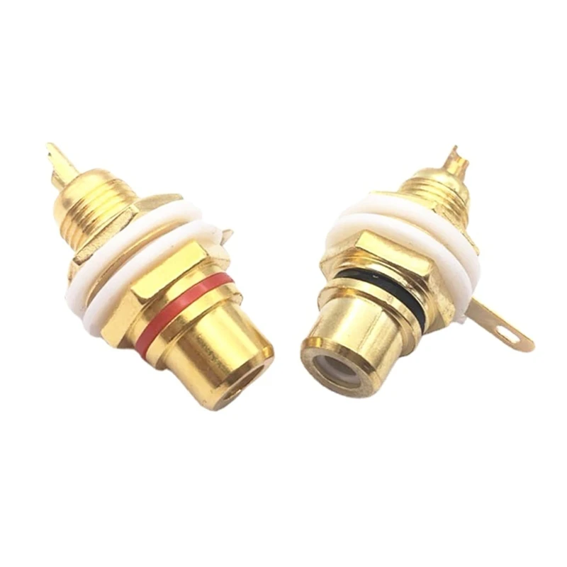 RCA-Female Socket Connector Chassis Paneel Mount Adapter Terminal- Plug 3.5