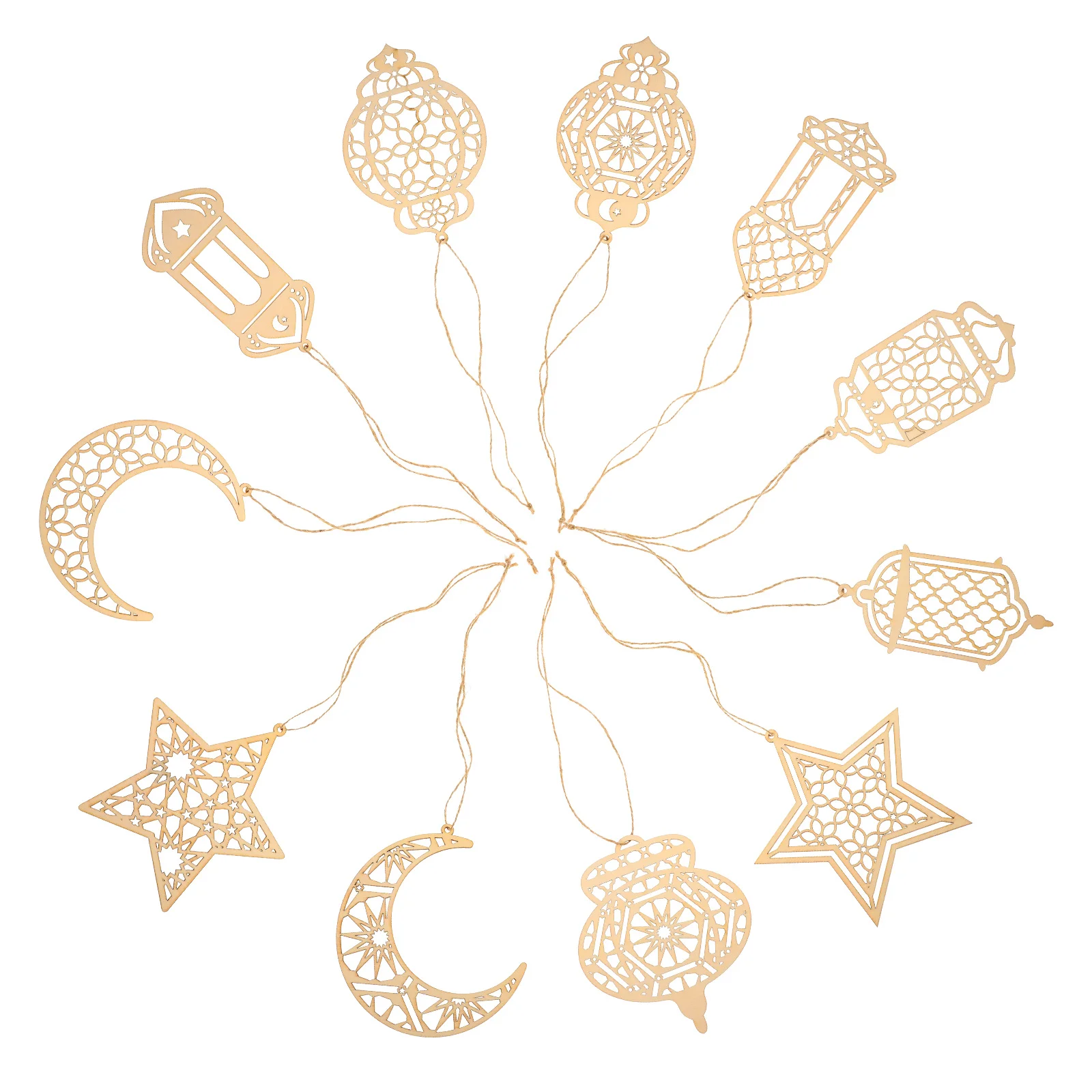 11Pcs Creative Home Decor Wooden Slices Unfinished DIY Craft Cutouts for Holiday Party Hanging Ornament Wood Chips Embellishment