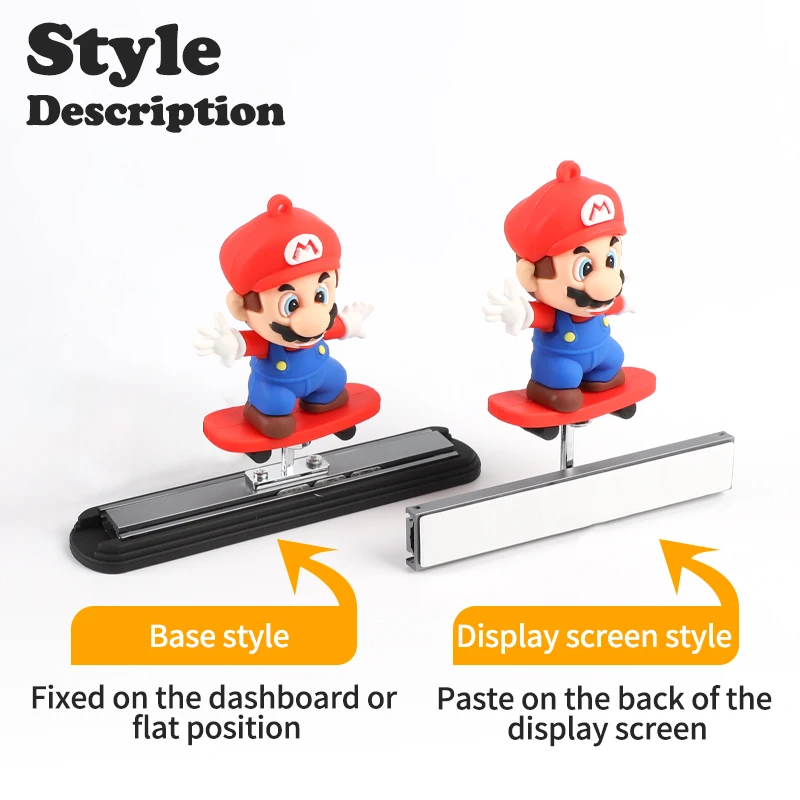 Car Automatic Sliding Skateboard Bear Alloy Cute Cartoon Scooter Center Console Ornaments Creative Car Decoration Accessories image 6