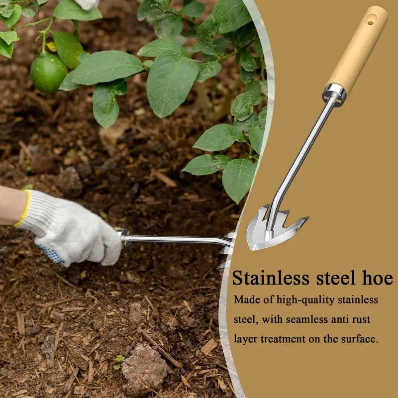 

Grass Puller Tool Stainless Steel Grass Remover Double-Edged Handheld Gear Heavy-Duty Solution For Yard Backyard Farm Lawn