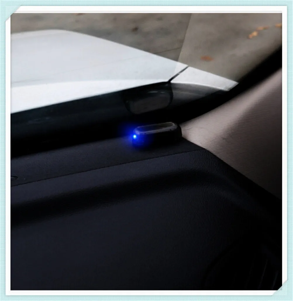 Alarm Lamp Car Solar Power Simulation Fake Anti-theft for VW EUPOVAN GOLF 1997 2009 POLO rassat 2005 1996 subaru