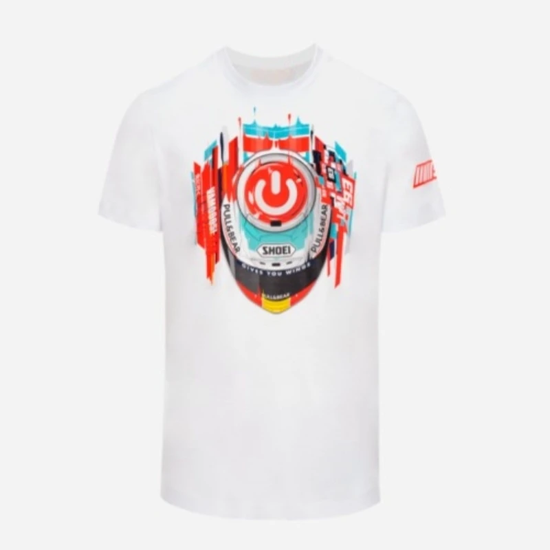 MotoGP Motociclistas españoles Marc Márquez # 93 Y Jorge Lorenzo # 99 Casco especial Camiseta de manga corta con estampado 3D para descenso