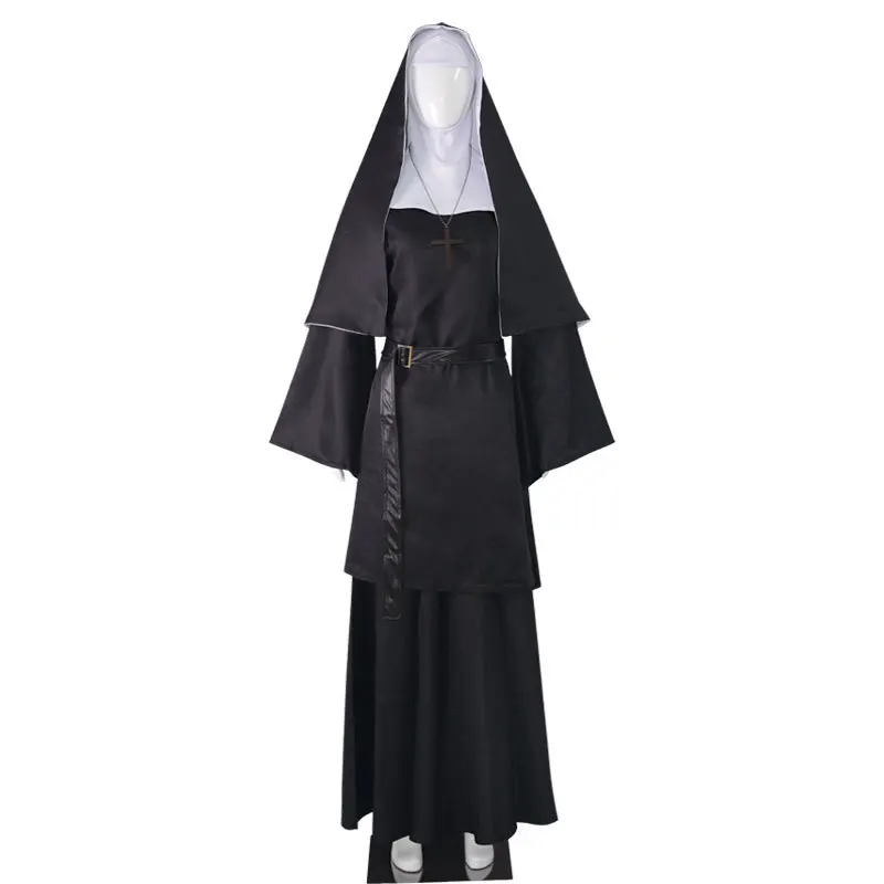 Halloween Nun Terrorist Cosplay Costume Chinese Production  Autumn Seasonal Ladies Traditional Clothing Stage Performance