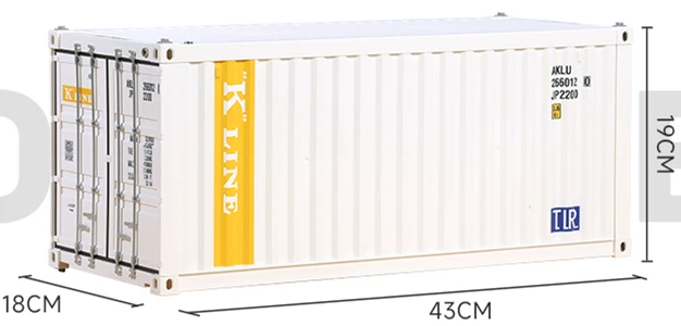 1/14 Scale 20 Foot Container Display Box with LED Light Fits for TAMIYA Hercules Truck Trailer