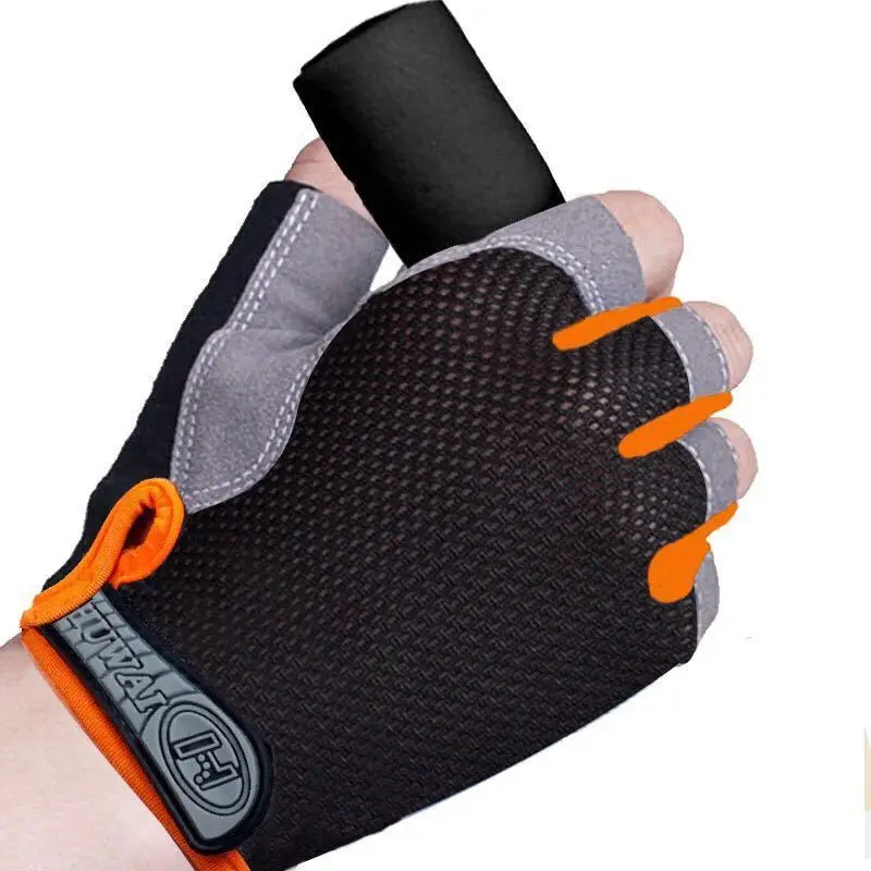 Halbfinger-Outdoor-Fahrradhandschuhe Rutschfest Schweißabsorbierend für Männer und Frauen Atmungsaktive Stoßdämpfende Sporthandschuhe