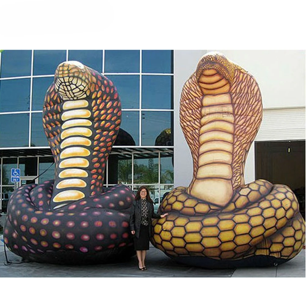 Lifelike inflatable nflatable snakes  cobras for zoo displays Outdoor decorations giant realistic animals