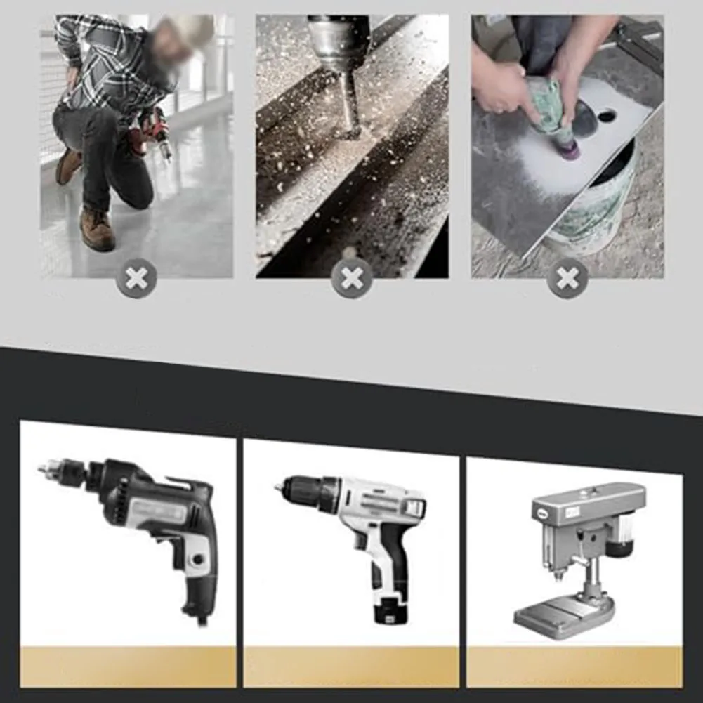 

12pcs/Set 4-Edged Serrated Eccentric Drill Bit Hexagonal Shank Multifunctional Tile Glass Metal Wood Drill Bit 3/4/5/6/8/10/12mm