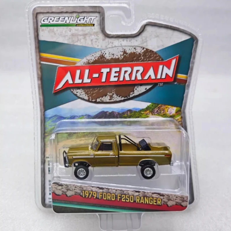 Greenlight-Ford F250 Ranger Alloy Modelo de Carro Simulador, Escala, 1:64, Liga Elevada, Coleção, Brindes, Exibição