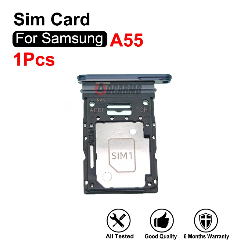 

1Pcs Sim Tray Sim Card Holder Slot Replacement Parts For Samsung Galaxy A35 A55