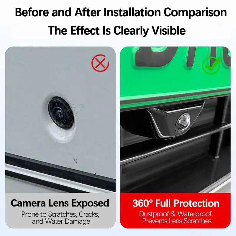 Car Camera Protective Cover, universal for 360 panoramic reversing camera, high definition film for car camera protection view 3
