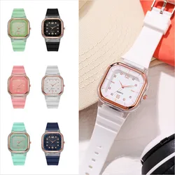 New Watches Creative Square Dial Silicone Strap Women Wrist Accessories Fashion & Casual  Buckle  Luxury Women Buckle