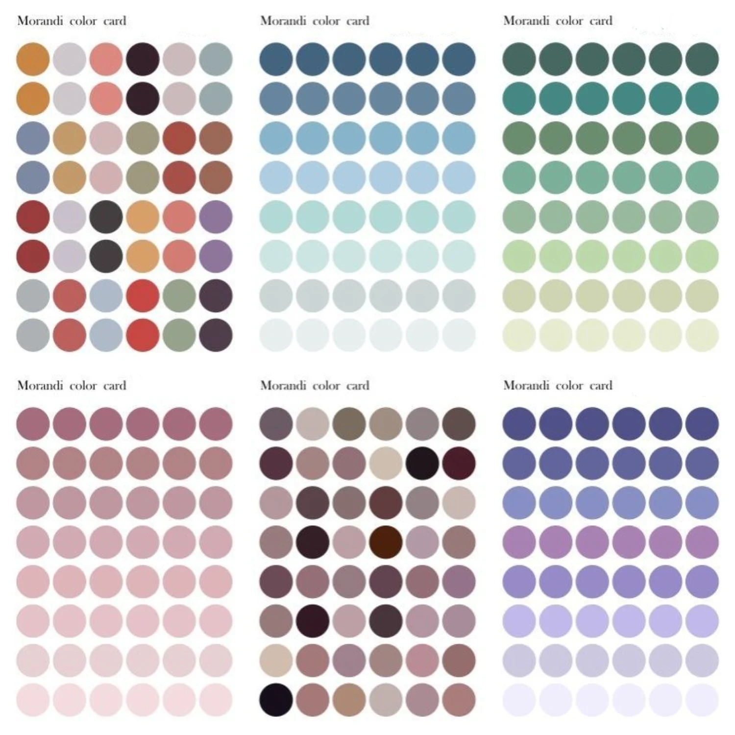 

6 Sheets Morandi Colors Round Label Stickers 288pcs Colorful Dot Classification Sticker Notebook Journal Sticker Label Decals