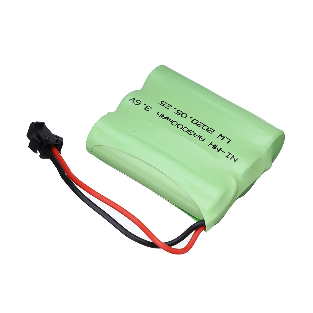 Akumulator NiMH 3,6 V 3000 mAh SM/JST/Tamiya do zabawek Rc Samochód Czołg Pociąg Robot Łódź Pistolet Ni-MH AA 3,6 V 2400 mah Akumulator