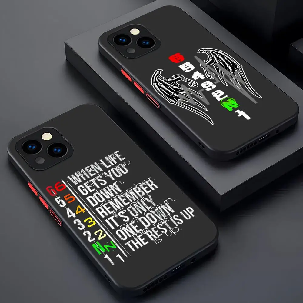 Luxury 1N23456 Motorcycle Phone Case Matte Transparent For 16 15 IPhone 12 11 13 Pro Max X XR XS 8 SE Mini Plus Back Cover