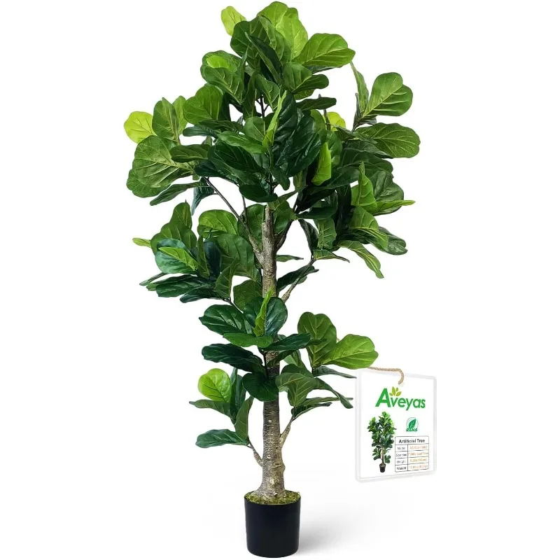 6ft Artificial Fiddle Leaf Ficus Tree for Home Decoration