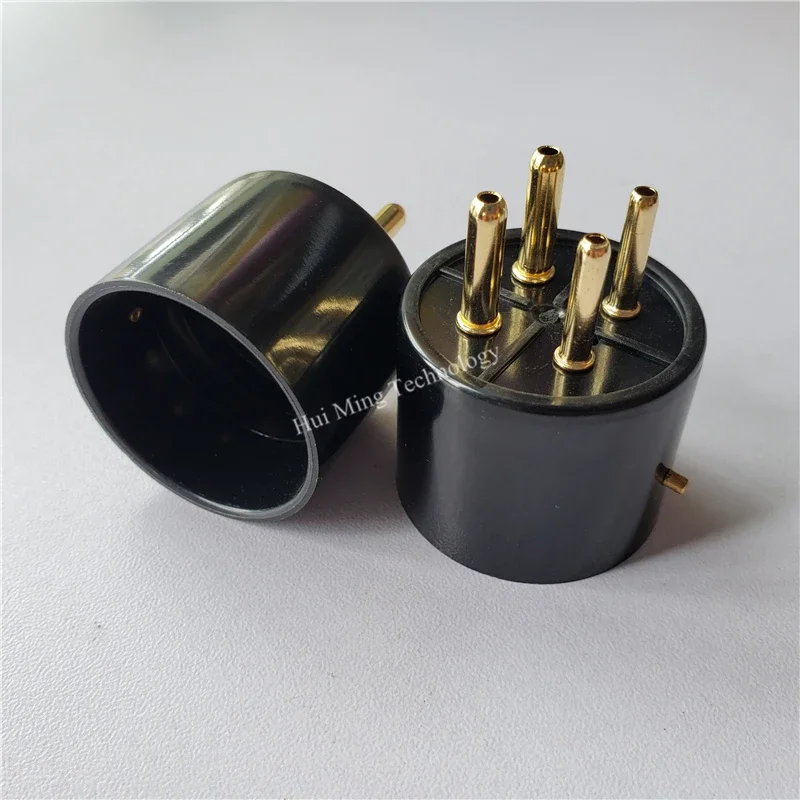 Bakelite Tube Socket 4 Pin Electrical Sockets Gumwood Black Connectors 300BR Seat Tube Holder Plug 300B U4A 811 2A3 Amplifier