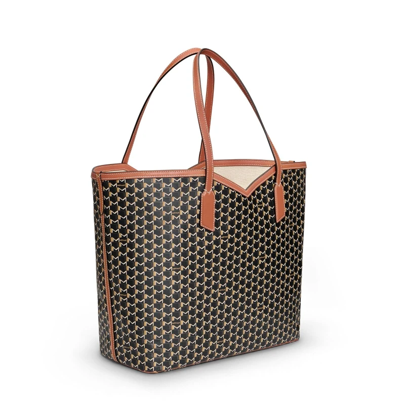 Luxury Brand Tote Bag Woman Classic Monogram Print Coated Canvas Handbag Large Capacity Shoulder Bag With Removable Zipped Pouch image 4