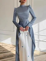 Eid femmes Robe musulmane Abaya Satin robes Largos fête Caftan Jalabiya Ramadan robes longues dubaï caftan arabe longue Robe 2025 4