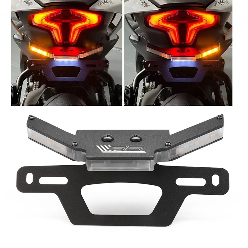Motorcycle License Plate Holder with LED Light for CFMOTO 450SR 450SRS 250SRS 450NK Tail Tidy Fender Eliminators Bracket