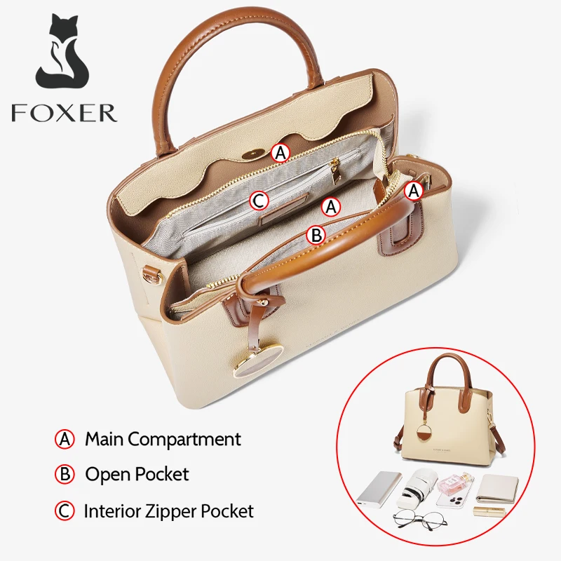 Imagem -06 - Bolsa de Couro com Ombro Foxer para Mulheres Bolsa Tiracolo Feminina Elegante Senhora Escritório Bolsa Casual Média Marca de Alta Qualidade