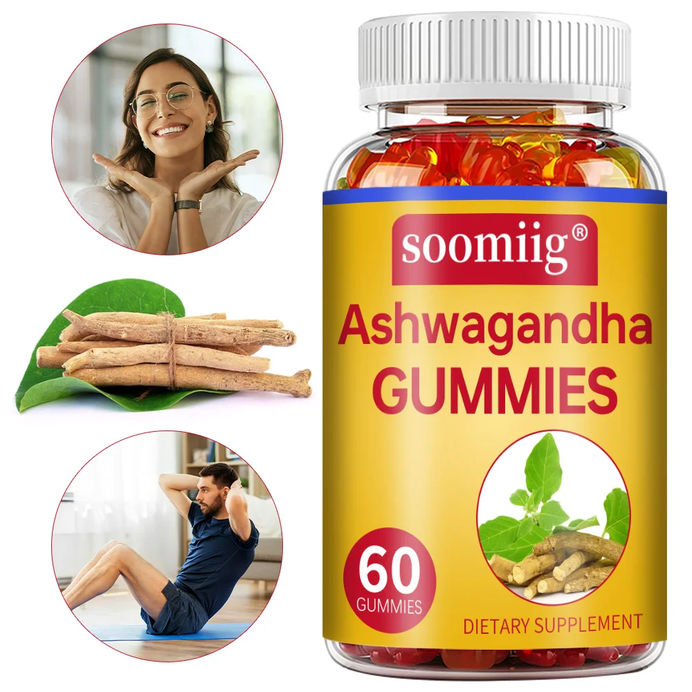 

Ashwagandha Gummies – Stress & Anxiety Relief, Better Sleep, Focus & Energy Balance, Immune & Adrenal Support, Vegan Non-GMO
