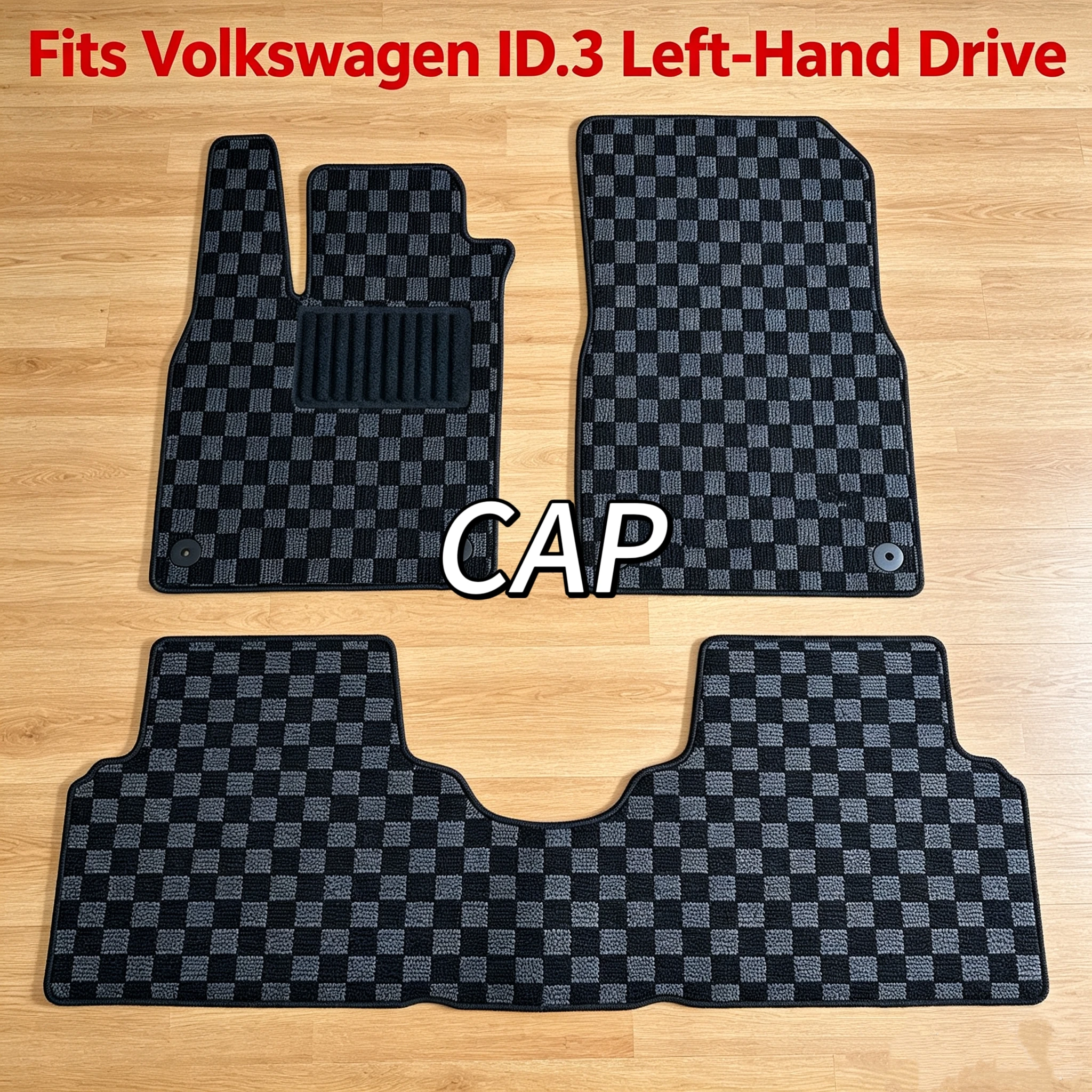 

Premium Plush Car Floor Mats Custom Fit for VW ID.3 LHD, Waterproof Anti-Slip Soundproof All-Weather Interior Carpet
