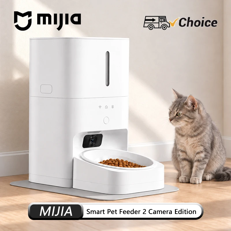 Original NEW Mijia Smart Pet Feeder 2 Camera Edition 5L Auto Feeder AI Pet Detection Bowl Monitor Mi Home App China Version CN