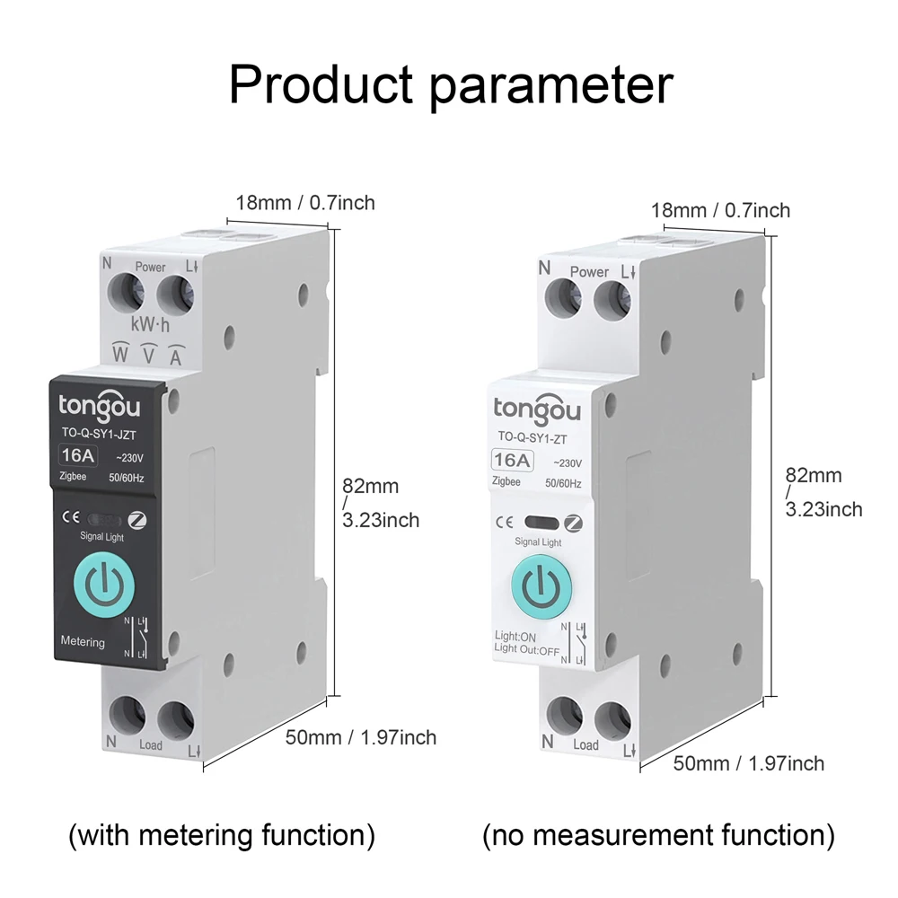 Imagem -03 - Tuya Zigbee Interruptor Inteligente Disjuntor Controle Remoto sem Fio 1p 10a 16a 25a 32a 40a 63a