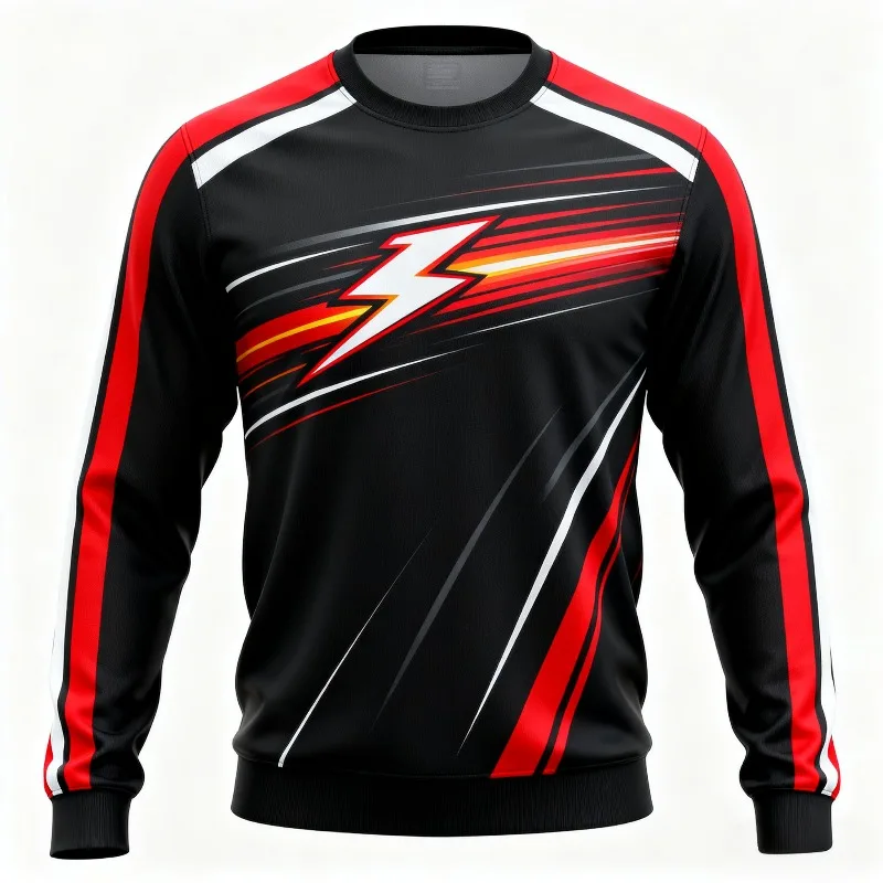

Спортивная футболка с длинными рукавами и 3D-принтом Motor Lightning для мужчин и женщин, быстросохнущие спортивные рубашки для скоростного спуска на открытом воздухе