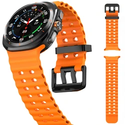 Ocean Silicone Strap For Samsung Galaxy Watch 8 Ultra 47mm Official Bracelet Replacement Wristband Galaxy Watch 7 Ultra Correa
