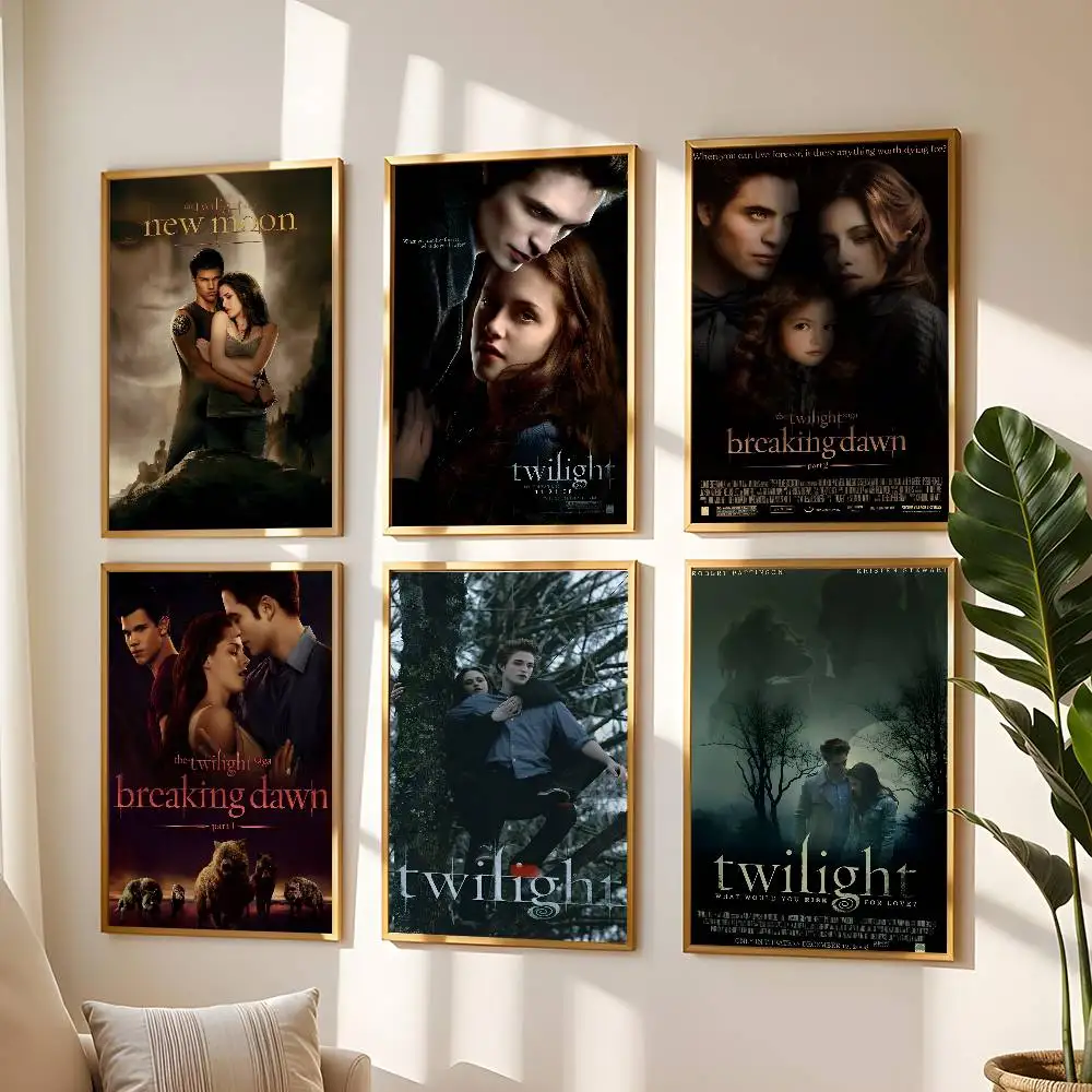 movies Twilight Poster Self-adhesive Wall Mural Art Waterproof Sticker For Bar Room Decor High Quality Print Gift view 4