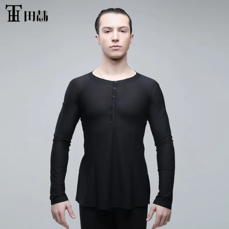 haut-de-danse-personnalise-pour-homme-en-nano-mesh-moderne-modele-10012-pour-entrainement-et-performance-de-rumba-cha-cha-cowboy-samba-en-groupe