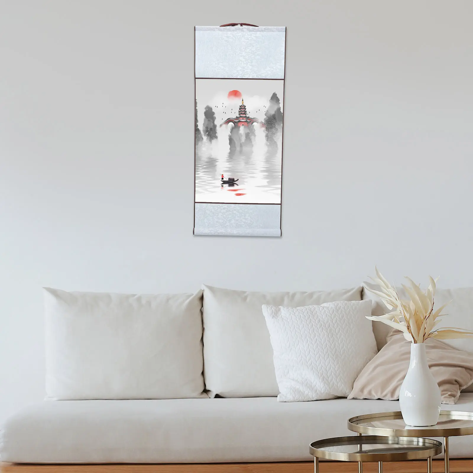 Blank Hanging Scroll Chinese Rice Paper Xuan Paper Clear Texture Calligraphy Painting Brush Ink Absorbent Scroll for Chinese