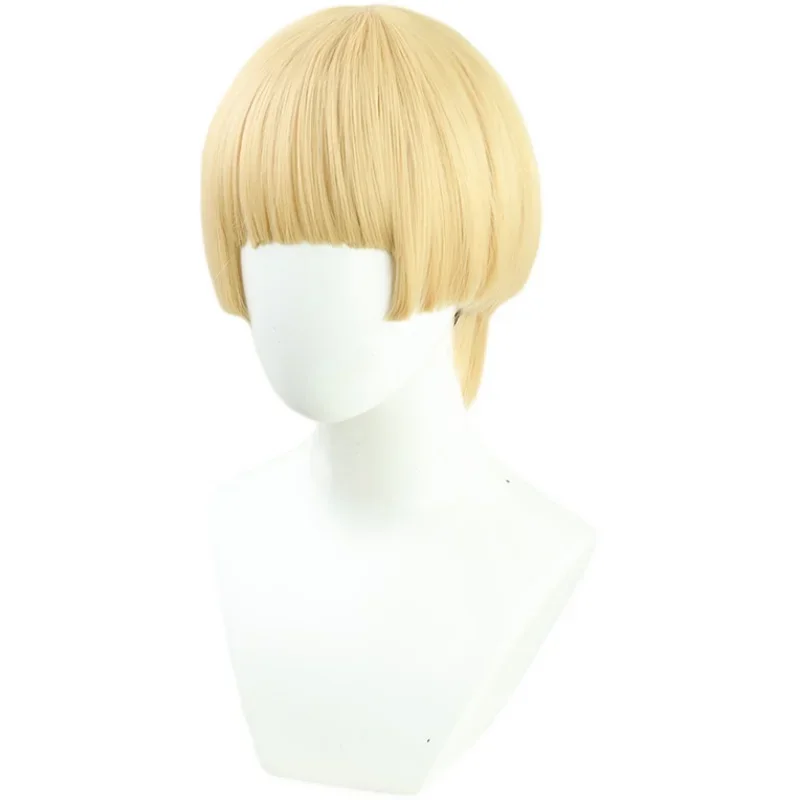 Anime Yelena Cosplay Wig Yellow Blonde Short Synthetic Hair Wigs Halloween Role Play Party +Wig Cap