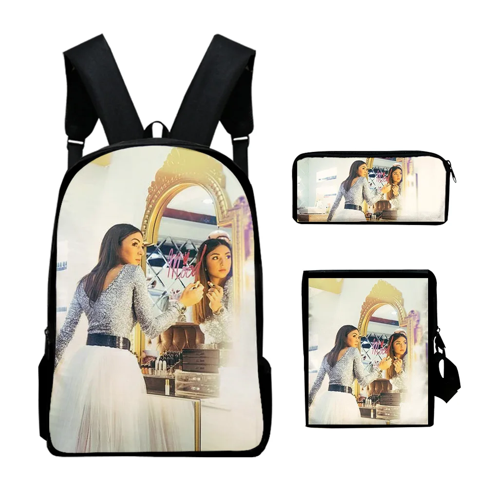 

Рюкзак для школьников в стиле хип-хоп с 3D-принтом Pretty Eva Queen, 3 предмета в комплекте: рюкзак для ноутбука, повседневный рюкзак, сумка через плечо, пенал