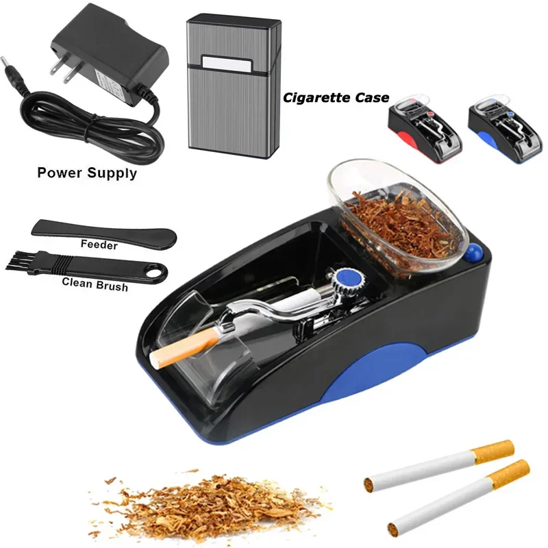 

6.5/8mm Cigarette Rolling Machine Electric Automatic Injector Maker Smoke Tool EU US Plug Tobacco Roller DIY Smoking Accessories