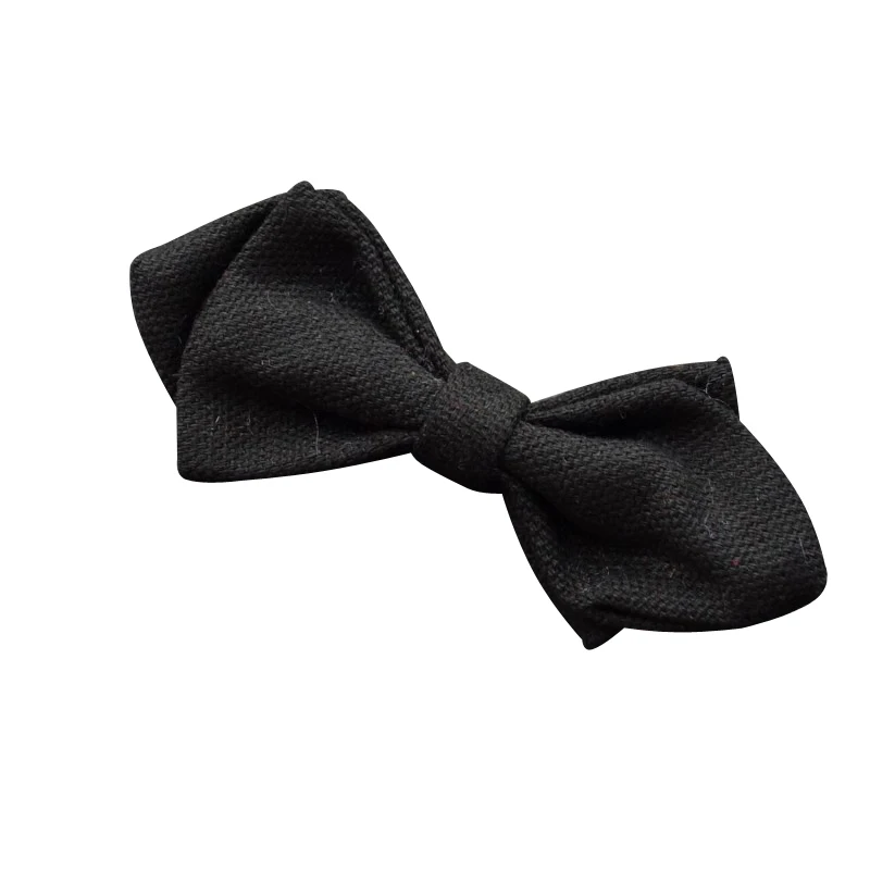 

Ikepeibao Kid Bow Solid Black Butterfly Bowtie Knot Cravat for Student Canvas Bowknot Free Shipping