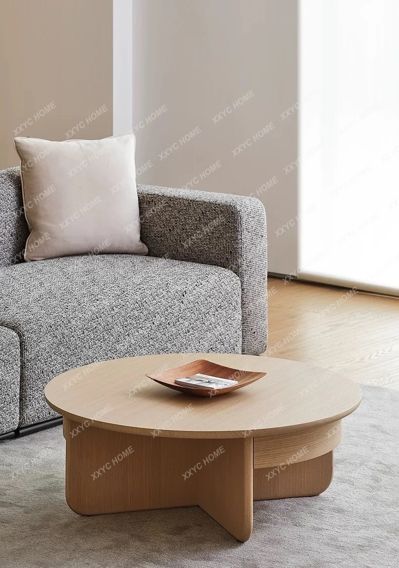 X-S small apartment white oak log color minimalist combination coffee table HG