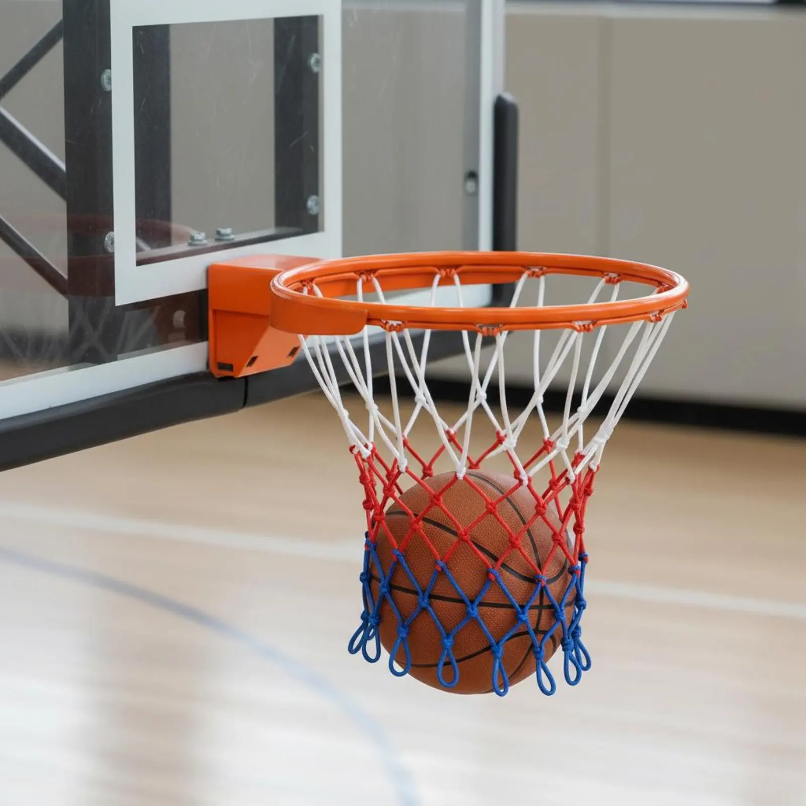 Hoop Net Weather-Resistant Hoop Hoop Net Sports Equipment Thick Polyester Sporting Goods Anti-Snap for Indoor, Backyards