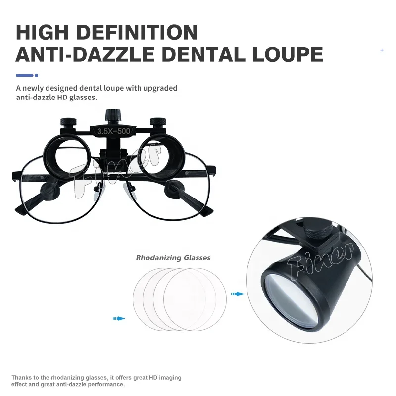 FINER LED Loupes Den tal Surgical Operating 3.5x Loupes