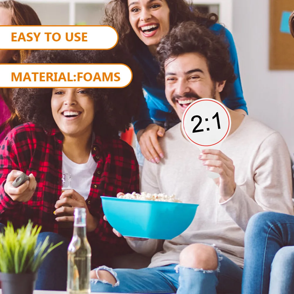 

6Pcs Handheld Scoreboards Dry Erase Answer Paddles Compact Reusable Whiteboards for Competitions Classrooms and Events Small