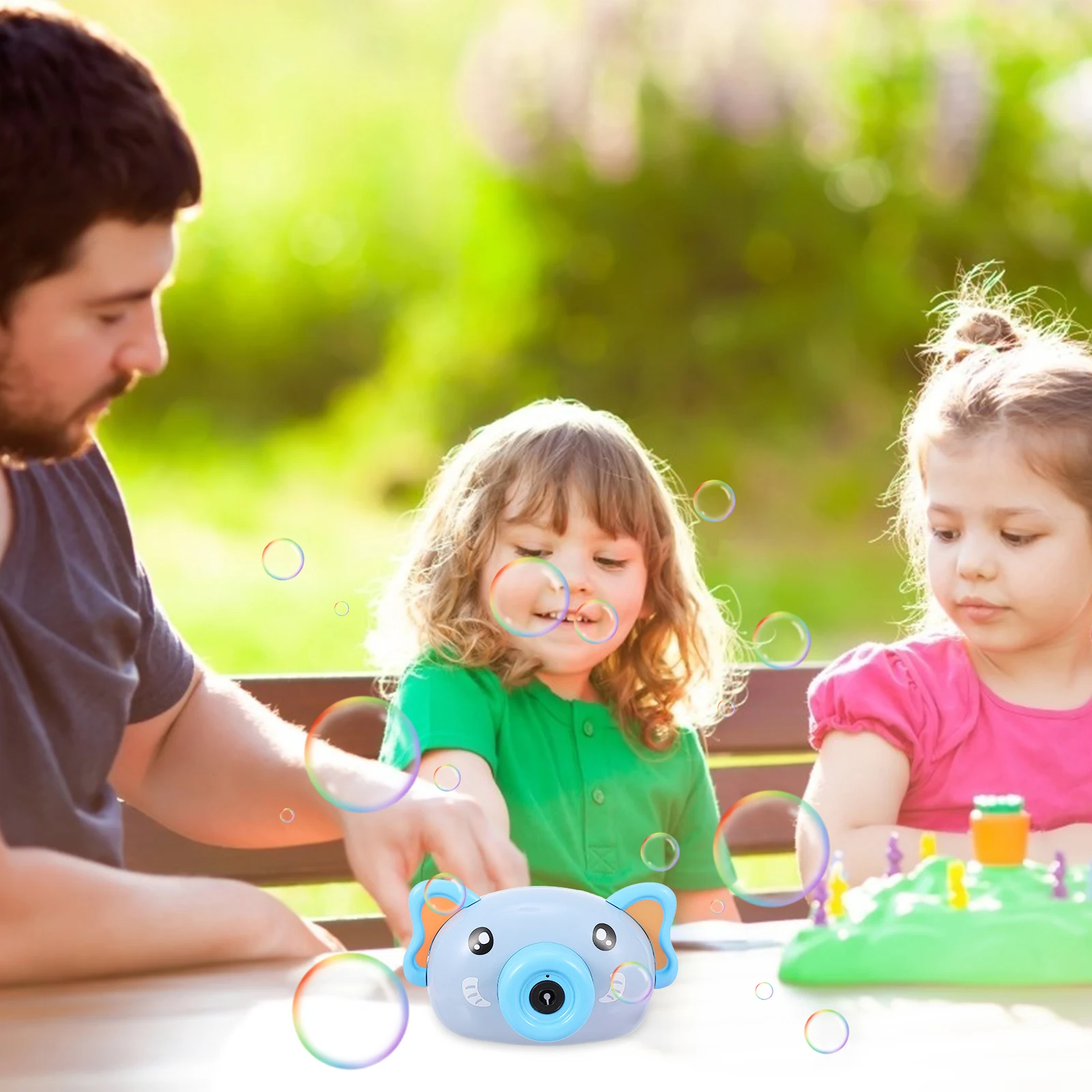 Fabricant de bulles électrique en boîte, bulles robustes et résistantes à l'usure avec lumières, musique, Machine de jeu amusante pour enfants, jouets pour enfants