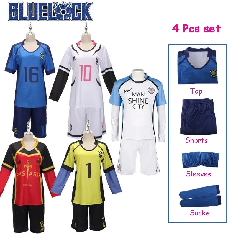 

lili 123Blue Lock Anime Cosplay Costume Ness Kaiser Isagi Reo Nagi Sae Shidou Chigiri Hiori Bastard Munich T Shirt Jersey Tee Un