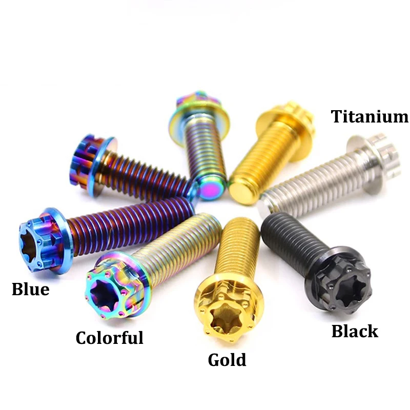 

1 шт. Ti болты Torx фланцевый винт M6 M8 M10 X 10/15/20/25/30/35/40/45/50/55/60/65/70/75/80/90 мм для велосипеда, мотоцикла