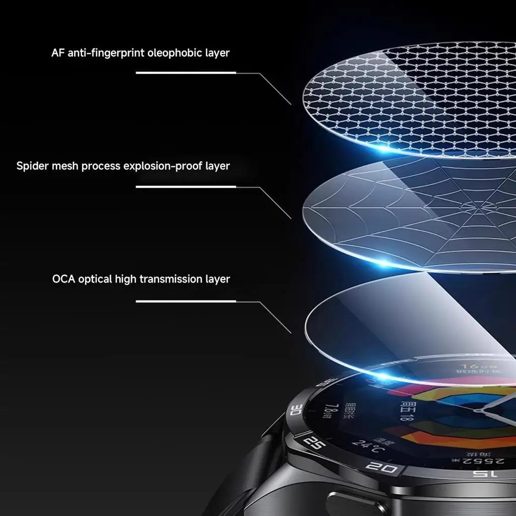 3 قطعة HD واضح الزجاج المقسى لهواوي GT6 برو 46 مللي متر GT6 46/41 مللي متر GT5/GT5 برو حامي الشاشة المضادة للخدش فيلم لهواوي وات #4