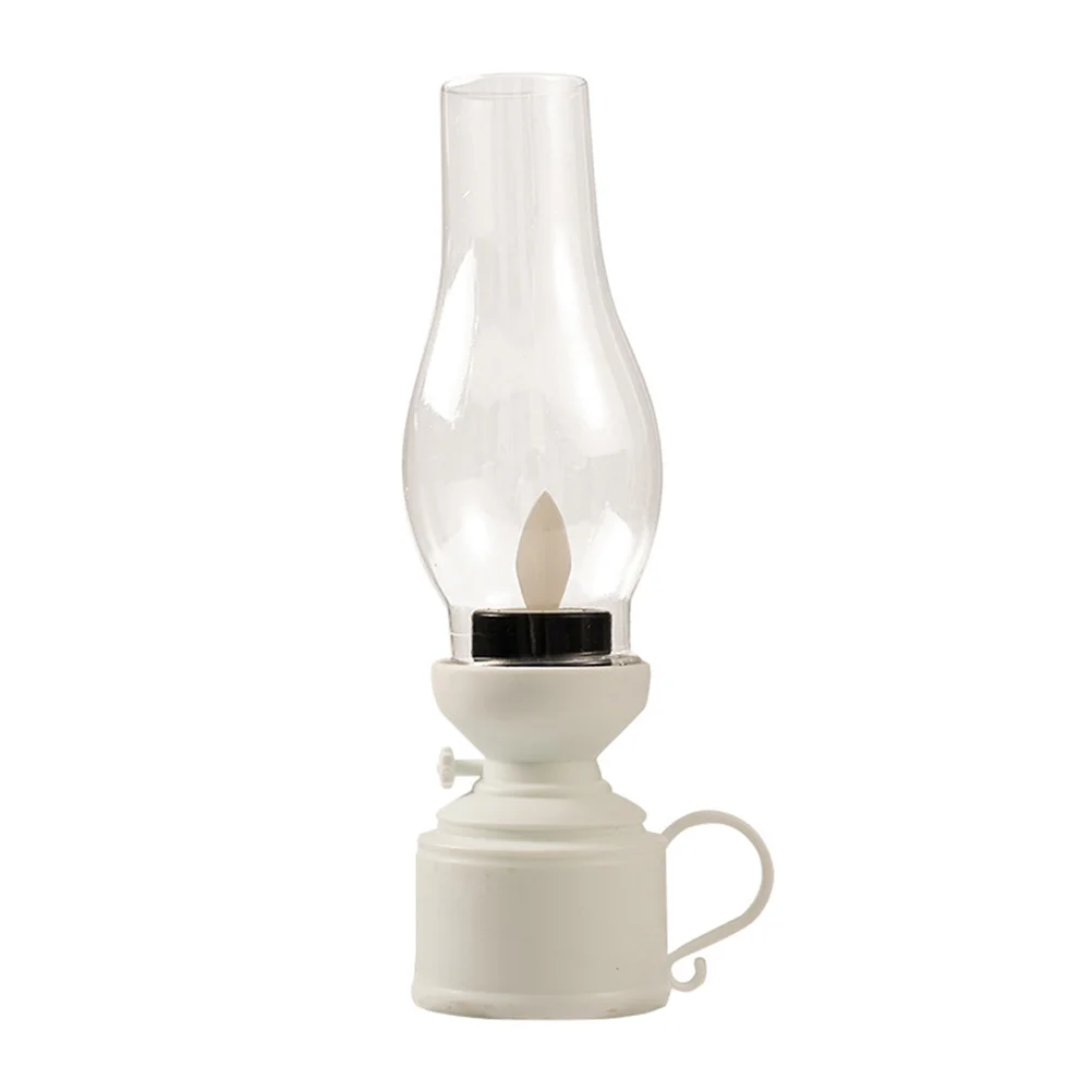 

Electronic Kerosene Lamp for Desk Oil Lantern LED Plastic Lamps Indoor Use Component Dad