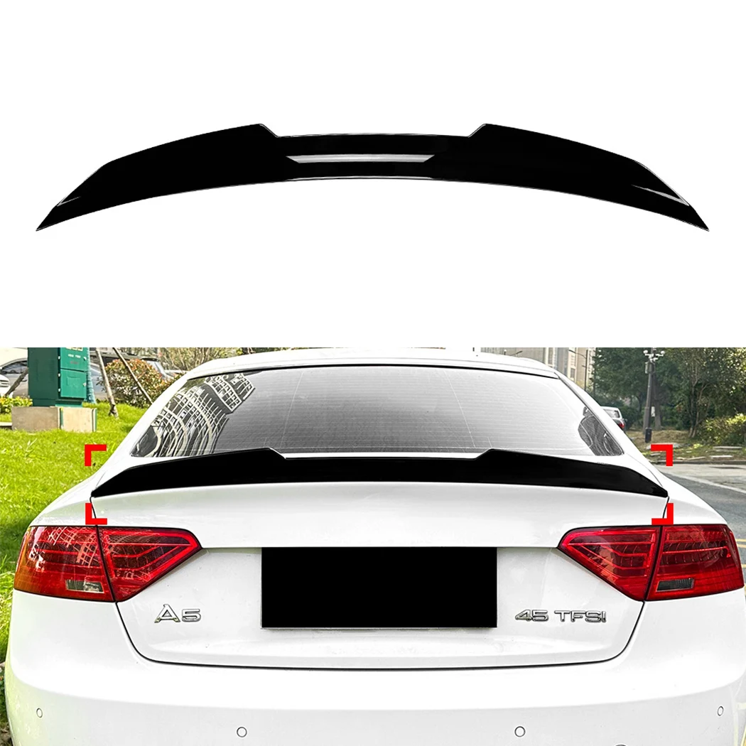 Rear Spoiler For Audi A5 8T Sportback 4 Door 2007-2016 Car Rear Wing Trunk Spoiler Decklid Lid Trim Splitter Lip