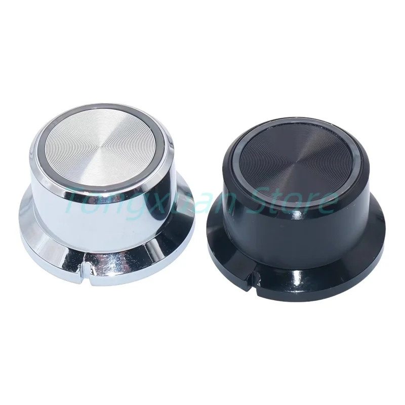 10pcs 25x14mm Black Silver Translucent Plastic Spray Plated Knob Gallbladder Speaker Amplifier Potentiometer Volume Cap
