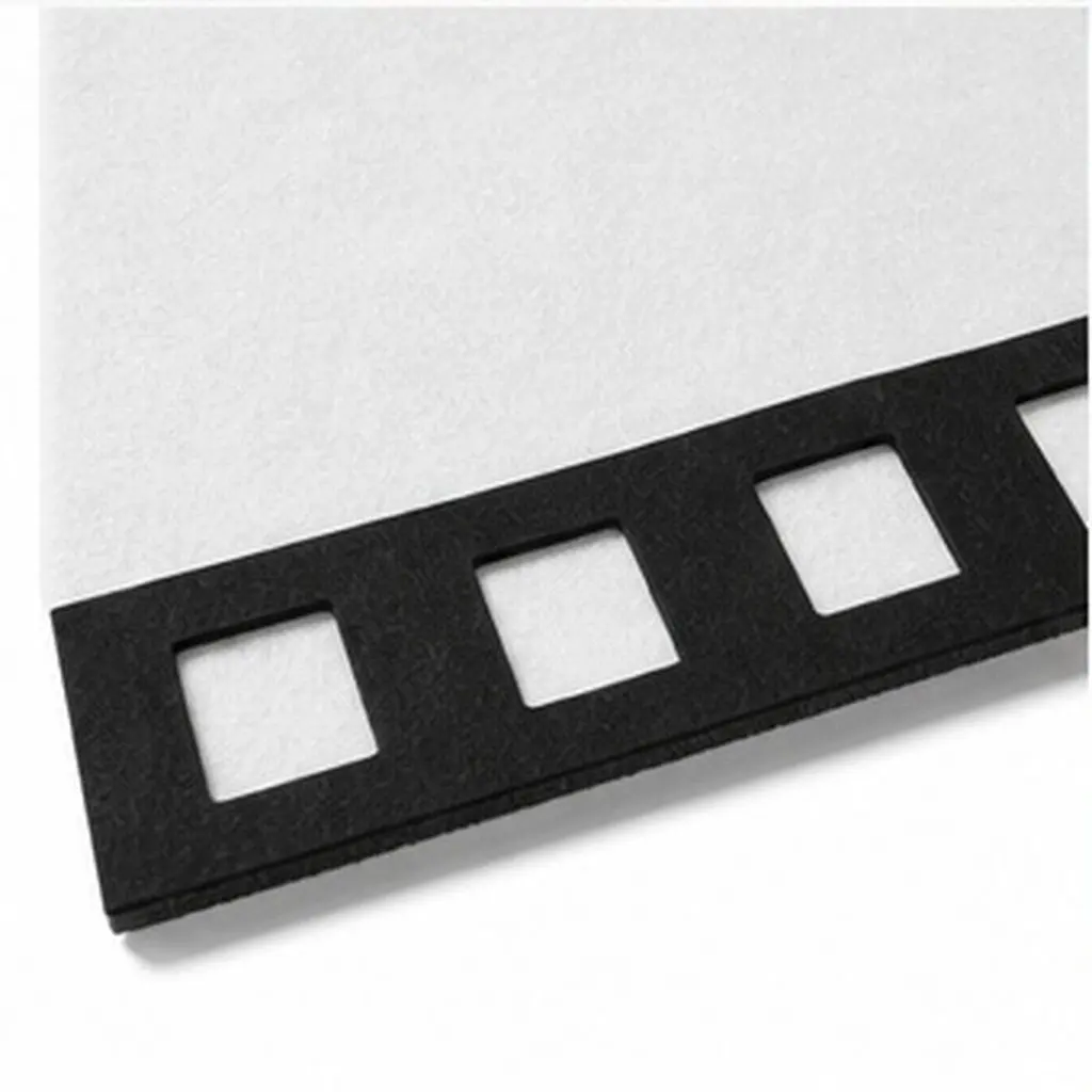 Small Felt Bulletin Board Filmstrip Panel Self Adhesive 15.7x15.7 Inch Photo Display Notice Board for Home Office